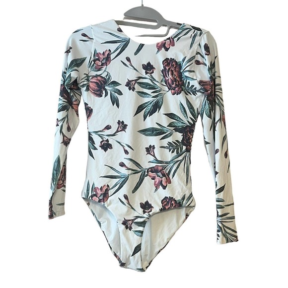 MALAI •Women M• Chacalal Nilo One Piece Long Sleeve Floral Swimsuit NWT $218 - Picture 2 of 13
